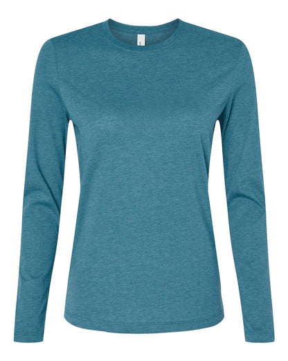 BELLA + CANVAS Women’s Jersey Long Sleeve Tee 6500 #color_Heather Slate