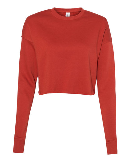 BELLA + CANVAS Women's Crop Crew Fleece 7503 #color_Brick