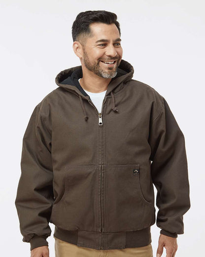 DRI DUCK Cheyenne Boulder Cloth™ Hooded Jacket with Tricot Quilt Lining 5020 #colormdl_Tobacco