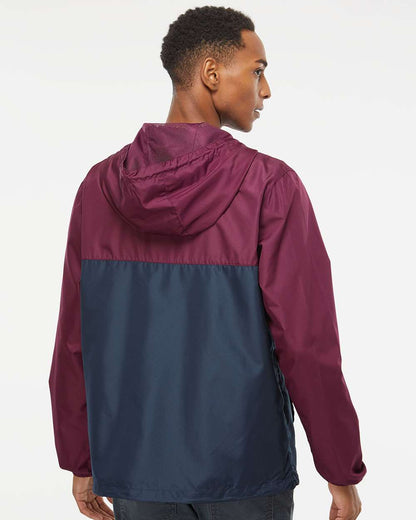 Independent Trading Co. Lightweight Windbreaker Full-Zip Jacket EXP54LWZ #colormdl_Maroon/ Classic Navy