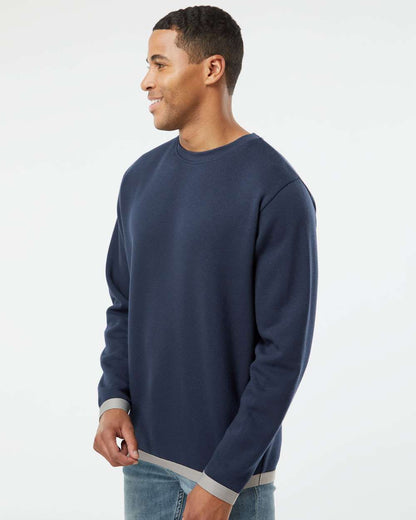 LAT Unisex The Statement Fleece Crewneck Sweatshirt 6789 #colormdl_Navy/ Titanium