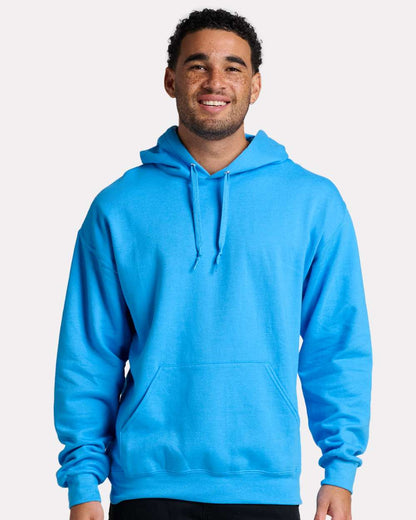 JERZEES Unisex Ultimate CVC Hooded Sweatshirt IC49MR #colormdl_Soul Blue Heather
