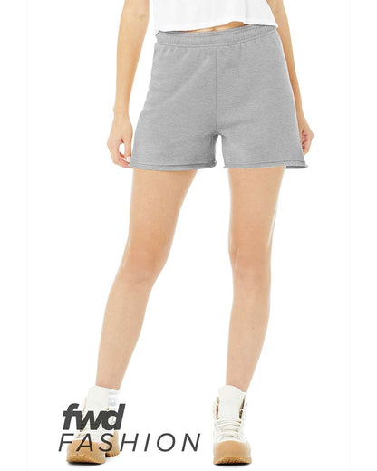 BELLA + CANVAS FWD Fashion Women's Cutoff Fleece Shorts 3797 #color_Athletic Heather