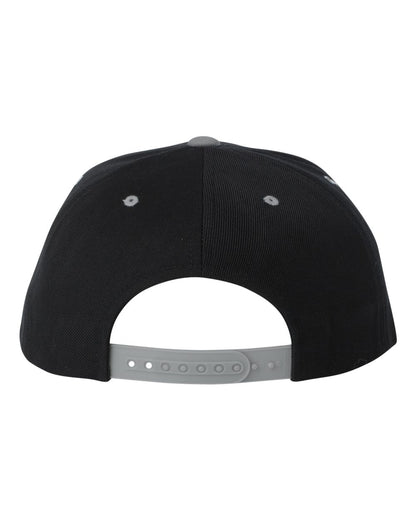 YP Classics Premium Flat Bill Snapback Cap 6089M #color_Black/ Silver