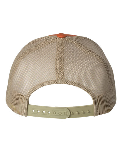 YP Classics Retro Trucker Cap 6606 #color_Rustic Orange/ Khaki