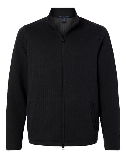 Devon & Jones Men's Berkley Textured Full-Zip Jacket DG740 #color_Black