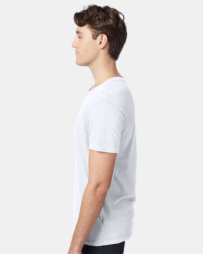 Alternative Heritage Garment Dyed Distressed Tee 4850 #colormdl_White Reactive