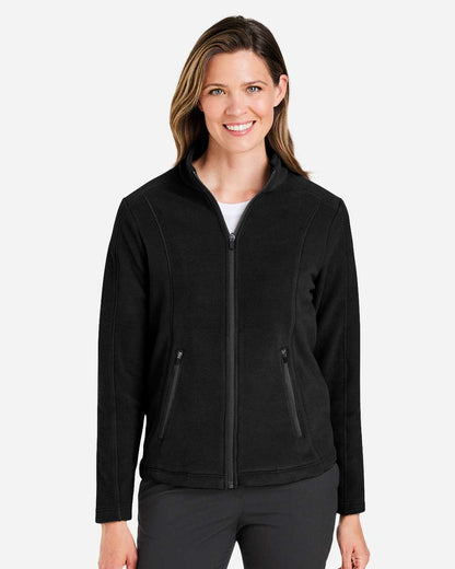Devon & Jones Women's CrownLux Performance® Fleece Full-Zip Jacket DG730W #colormdl_Black