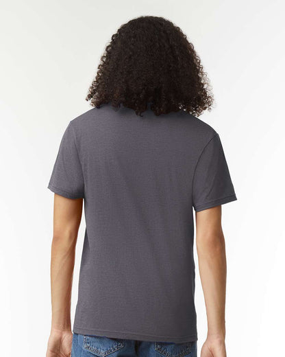 American Apparel CVC V-Neck Tee 2006CVC #colormdl_Heather Charcoal