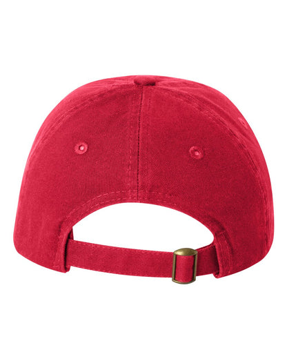 Valucap Youth Small Fit Bio-Washed Dad Hat VC300Y #color_Red