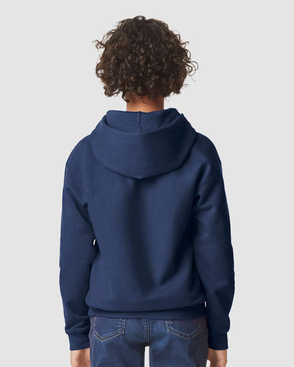Gildan Youth Softstyle® Midweight Hooded Sweatshirt SF500B #colormdl_Navy