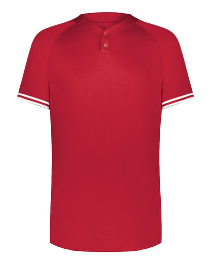 Augusta Sportswear Cutter Henley Jersey 6905 #color_Scarlet/ White