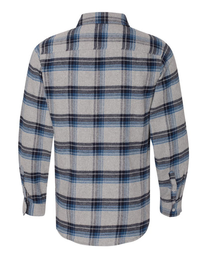 Burnside Yarn-Dyed Long Sleeve Flannel Shirt 8210 #color_Grey/ Blue