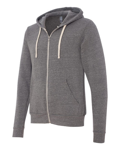 BELLA + CANVAS Triblend Sponge Fleece Full-Zip Hoodie 3909 #color_Grey Triblend