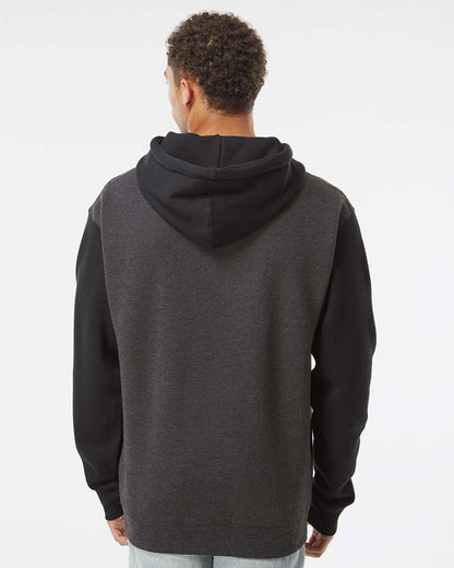 Independent Trading Co. Heavyweight Hooded Sweatshirt IND4000 #colormdl_Charcoal Heather/ Black