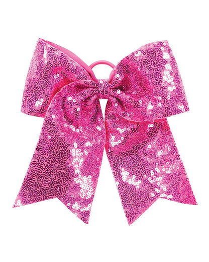 Augusta Sportswear Sequin Cheer Hair Bow 6702 #color_Power Pink