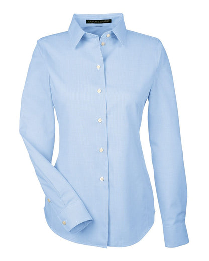 Devon & Jones Women's Crown Collection® Royal Dobby Woven Dress Shirt DG532W #color_French Blue