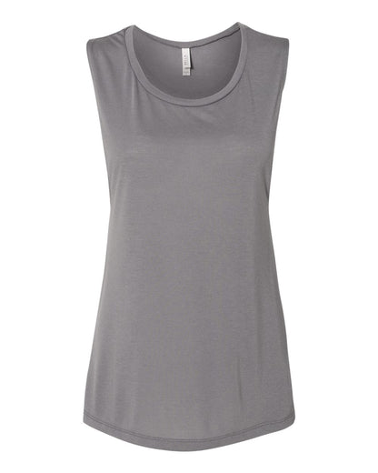 BELLA + CANVAS Women's Flowy Scoop Muscle Tank 8803 #color_Storm