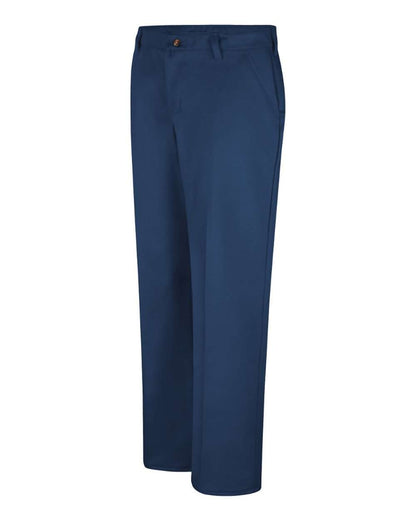 Red Kap Women's Plain Front Cotton Pants PC45 #color_Navy - 26I