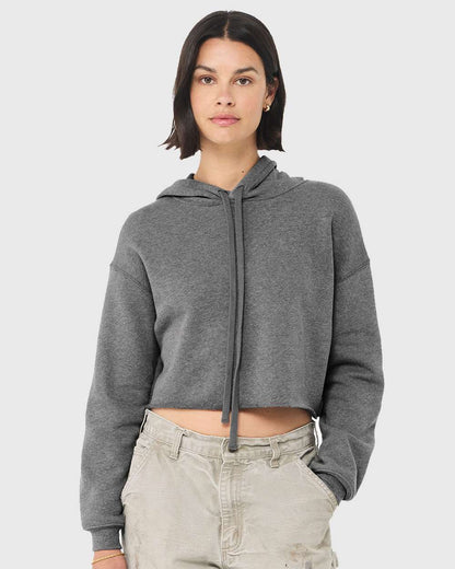 BELLA + CANVAS Women's Crop Fleece Hoodie 7502 #colormdl_Deep Heather