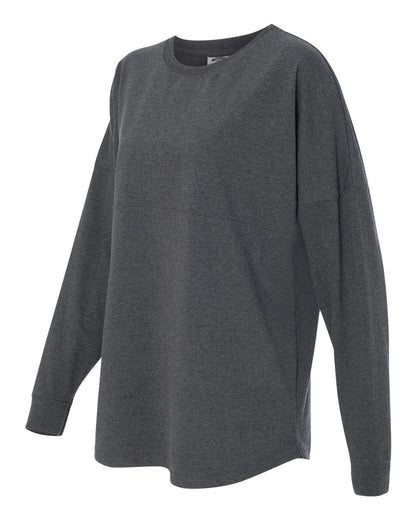 J. America Unisex Game Day Jersey Long Sleeve T-Shirt 8229 #color_Charcoal Heather