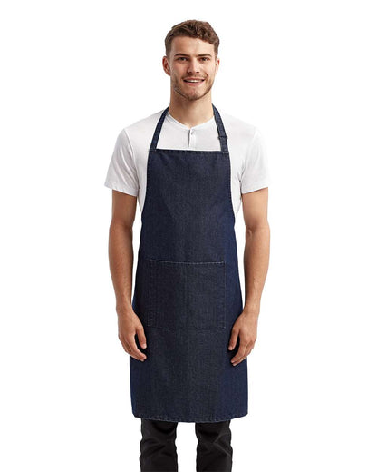 Artisan Collection by Reprime Recycled Pocket Bib Apron RP154 #colormdl_Indigo Denim