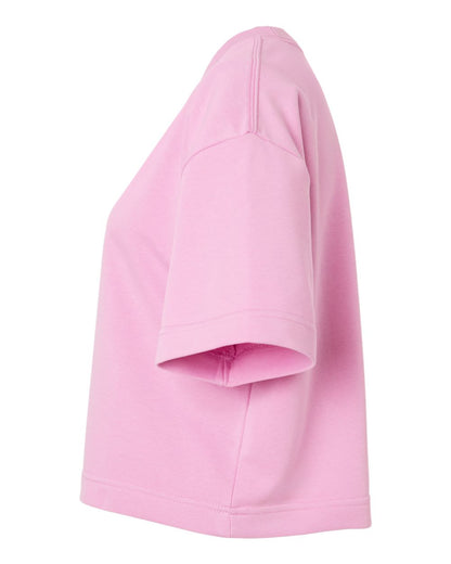 American Apparel Women's French Terry Mid-Length Boxy Top FTCB0 #color_Powder Pink