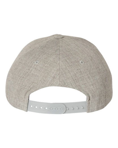 YP Classics Premium Five-Panel Curved Bill Snapback Cap 5789M #color_Heather Grey