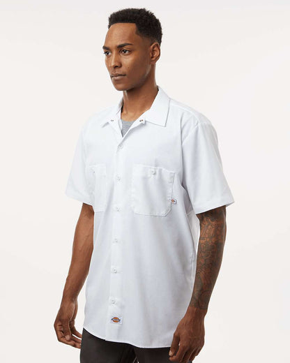 Dickies Men's Tall Industrial Short Sleeve Work Shirt S535T #colormdl_White