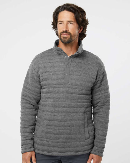 J. America Men's Horizon Half-Snap Pullover 8895 #colormdl_Charcoal Heather