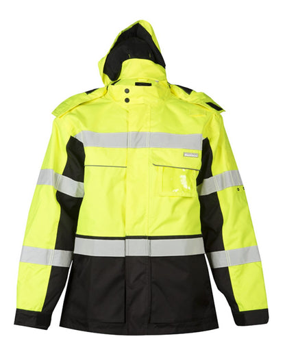 Kishigo Unisex Premium Black Series® Parka JS140-141 #color_Lime