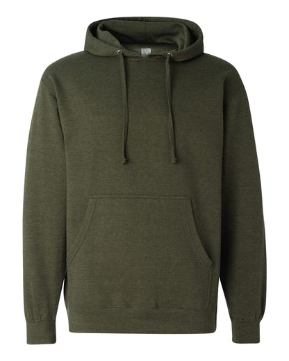 Independent Trading Co. Unisex Midweight Hooded Sweatshirt SS4500 #color_Army Heather