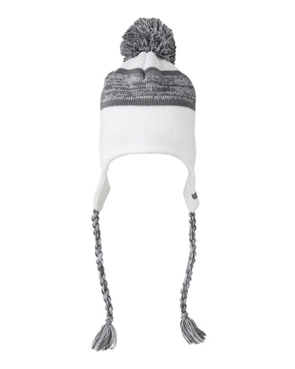 J. America Backcountry Knit Pom Beanie 5007JA #color_White