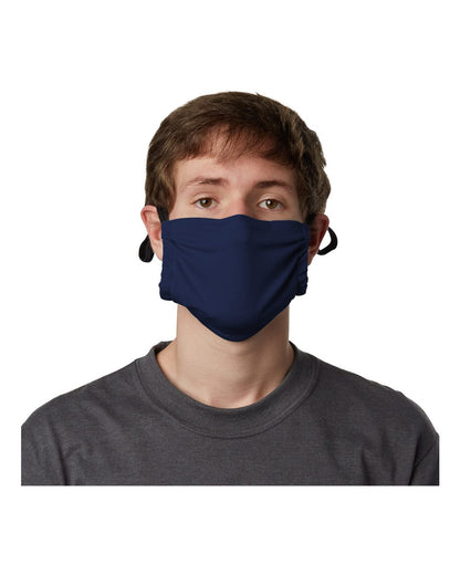 Hanes 2-Ply Cotton Pocket Face Mask MKPKCR #color_Navy