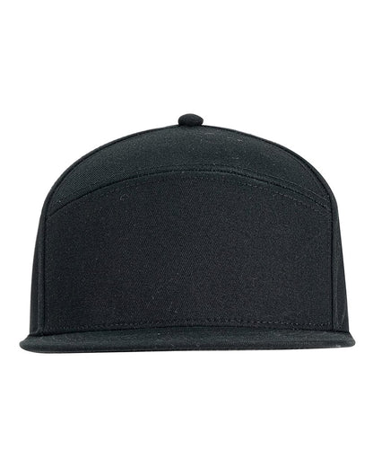 Big Accessories Hybrid Flat Bill Cap BA709 #color_Black