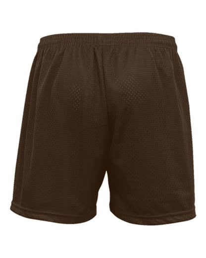 Badger Women's Pro Mesh 5" Shorts with Solid Liner 7216 #color_Brown