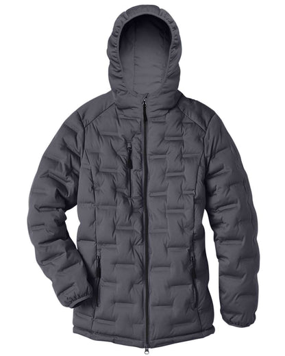 North End Women's Loft Puffer Jacket NE708W #color_Carbon/ Black