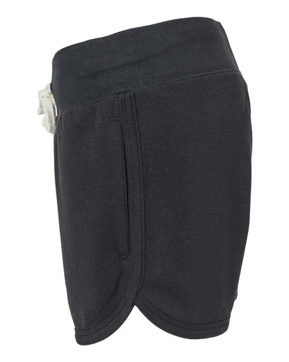 J. America Women's Fleece Shorts 8856 #color_Black Solid