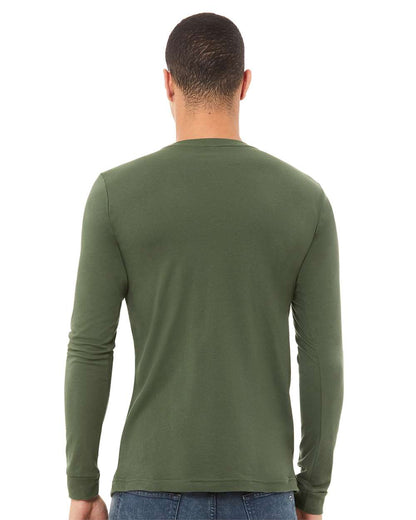 BELLA + CANVAS Jersey Long Sleeve Tee 3501 #colormdl_Military Green