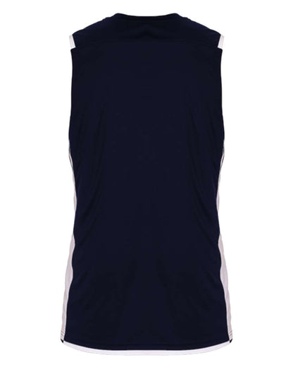 Alleson Athletic Youth Crossover Reversible Jersey 590RSPY #color_Navy/ White