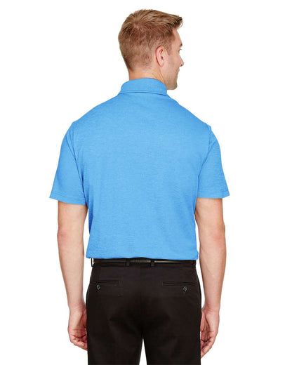 Devon & Jones Men's CrownLux Performance® Address Mélange Polo DG22 #colormdl_Ocean Blue Heather