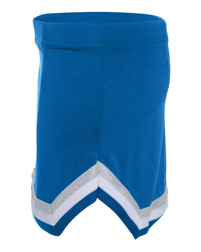 Augusta Sportswear Girls' Pike Skirt 9146 #color_Royal/ White/ Metallic Silver