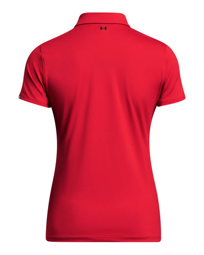 Under Armour Women's Recycled Polo 1385910 #color_Red/ White