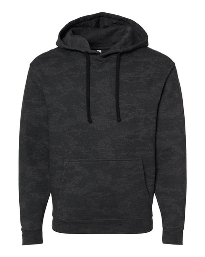 LAT Unisex Elevated Fleece Hoodie Sweatshirt 6926 #color_Storm Camo