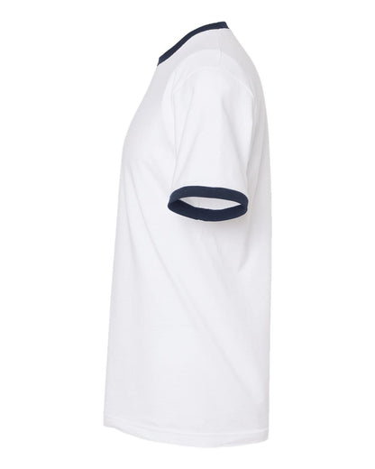 Tultex Fine Jersey Ringer T-Shirt 246 #color_White/ Navy