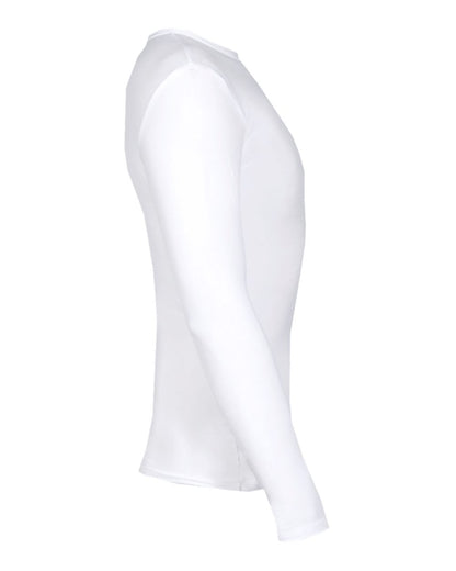 Badger Youth Pro-Compression Long Sleeve T-Shirt 2605 #color_White