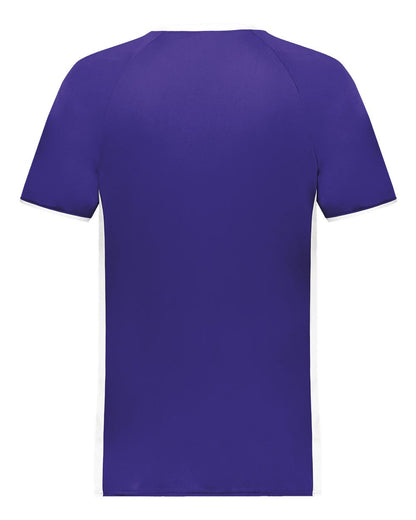 Augusta Sportswear Cutter V-Neck Jersey 6907 #color_Purple/ White