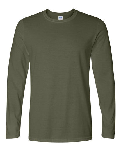 Gildan Unisex Softstyle® Long Sleeve T-Shirt 64400 #color_Military Green