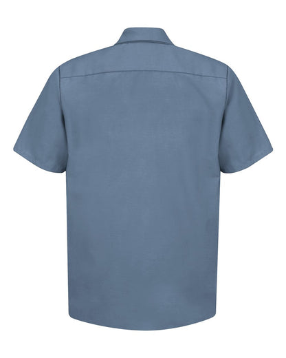 Red Kap Men's Tall Industrial Short Sleeve Work Shirt SP24T #color_Postman Blue