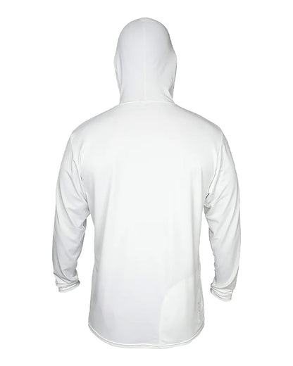 ANETIK Men's Low Pro Tech Hooded Long Sleeve T-Shirt MVLPRH8 #color_White Heathered